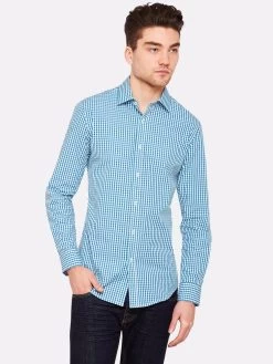 Oxford Men's Beckton Checked Shirt - Green