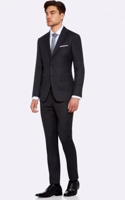 Oxford Men's Marlowe Wool Suit Jacket - Charcoal -Fashion Menswear Shop 768cf4e7f0c3c0e9f1e506cd72c2a763