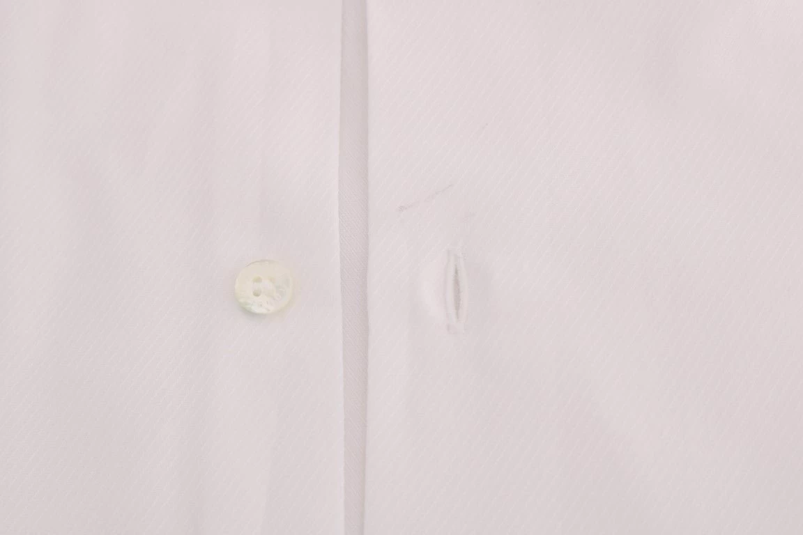 Cavalli White Striped Slim Fit Shirt 8 Cavalli White Striped Slim Fit Shirt - Image 8