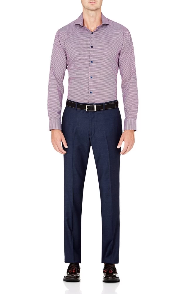 Oxford Men's Hopkins Wool Trousers - Blue 3 Oxford Men's Hopkins Wool Trousers - Blue - Image 3