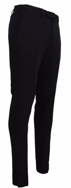 Domenico Tagliente Black Polyester Tapered Dress Pants -Fashion Menswear Shop 7aa71373451274109b04ca7a3469148d