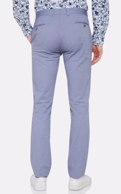 Oxford Men's Cotton Slim Leg Trousers - Sky -Fashion Menswear Shop 7bdf5012457b7c3b45fe7b8a4b153dcf