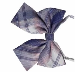 Womens Violet & Baby Pink Tarten Patterned Shirt Collar Bow Tie -Fashion Menswear Shop 7d851e51208c4a3d0fe5993c2ca41b65