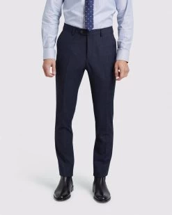 Oxford Men's Byron Wool Stretch Suit Trousers - Navy