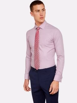 Oxford Men's Beckton French Cuff Dobby Shirt - Red 9 Oxford Men's Beckton French Cuff Dobby Shirt - Red -Fashion Menswear Shop 7e299759a8c2c74aa3b0df98c241a6e8