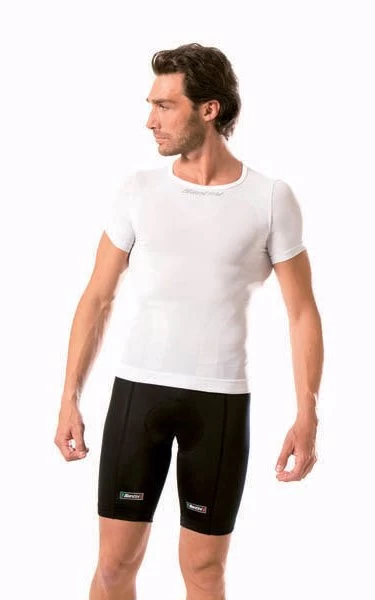 Santini Carbon T-Shirt Baselayer - White 1 Santini Carbon T-Shirt Baselayer - White