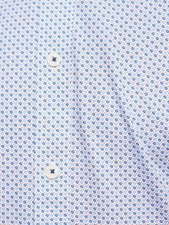 Oxford Men's Kenton Printed Shirt - Blue -Fashion Menswear Shop 7fabfcdc0338623401fdfcea0e2b7793