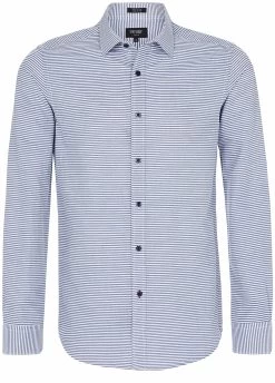 Oxford Men's Kenton Horizontal Strpe Shirt - Navy