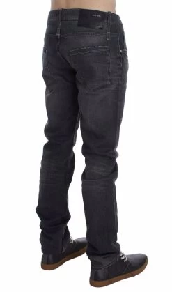 Acht Gray Cotton Regular Low Fit Jeans