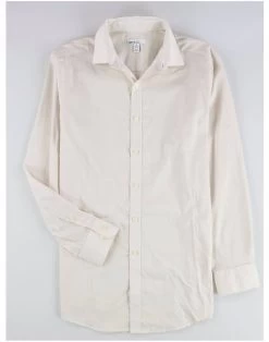 Bar III Mens Square Dobby Button Up Dress Shirt, Beige