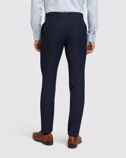 Oxford Men's Hopkins Wool Rich Check Suit Pants - Navy -Fashion Menswear Shop 835ef4037ae76745f3def6a0761e18d0