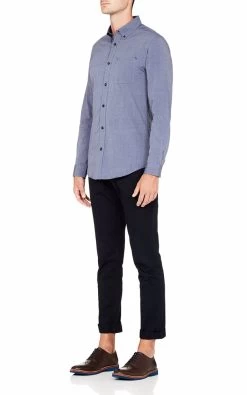 Oxford Men's Uxbridge Slim Fit Shirt - Navy -Fashion Menswear Shop 83a442ffb4f53b03e4abfbece6170a6c