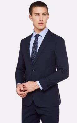 Oxford Men's New Hopkins Wool Suit Jacket - Ink -Fashion Menswear Shop 83a935e66328b09a827f9f78850b39d3