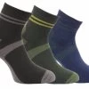 Regatta Great Outdoors Mens Active Lifestyle Walking Socks (Pack Of 3) (Raven/Bayleaf/Navy) - RG791