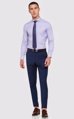 Oxford Men's Byron Wool Suit Trousers - Blue -Fashion Menswear Shop 87e434283c5396037f9c7843b287ad25