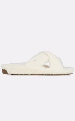 EMU Australia EMU Geelong Natural Sheepskin Slippers - White
