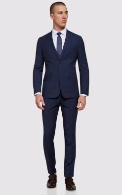 Oxford Men's Auden Wool Suit Jacket - Blue -Fashion Menswear Shop 88d96ed308e2b31c05521af606ad9ad8