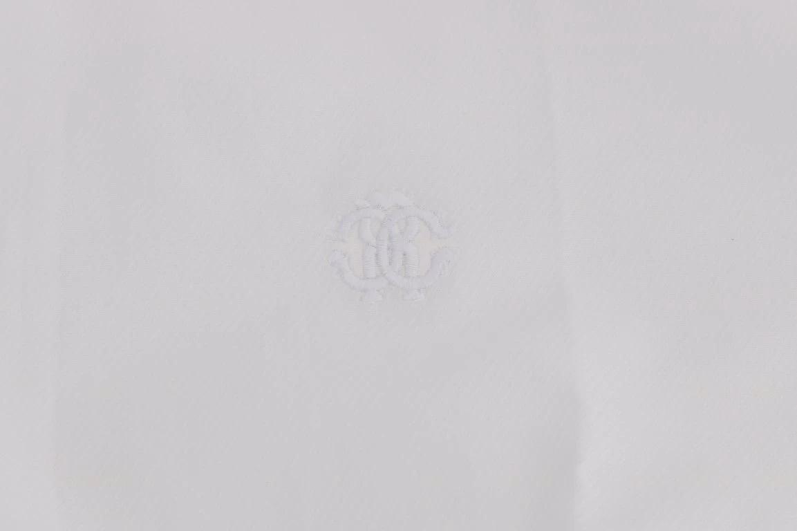 Cavalli White Striped Slim Fit Shirt 6 Cavalli White Striped Slim Fit Shirt - Image 6