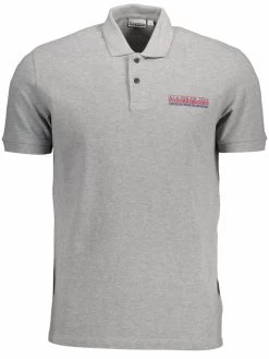 Napapijri Gray Cotton Polo Shirt