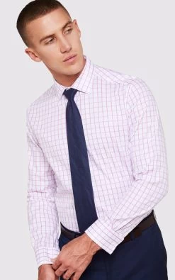 Oxford Men's Beckton French Cuff Shirt - Pink/White -Fashion Menswear Shop 8b71de277ee8f7f4ac3b5aac0cd6035c