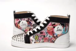 Christian Louboutin Multi/Silver Lou Spikes Orlato Flat Shoes -Fashion Menswear Shop 8bd6eb0ee2bc1d6224017f4e3eccb2e0