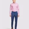 Oxford Men's Beckton Checked Shirt - Magenta