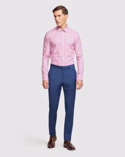 Oxford Men's Beckton Checked Shirt - Magenta