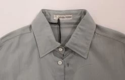 Ermanno Scervino Gray Cotton Long Sleeve Casual Shirt Top -Fashion Menswear Shop 8c104faddd8c064537ebb933f1547e17