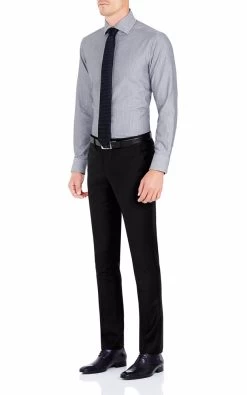 Oxford Men's Milano Slim Fit Shirt - Navy -Fashion Menswear Shop 8d1d48a16daadd1b1278fc072fb99477