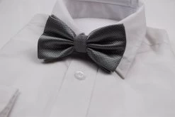 Mens Dark Silver Plain Coloured Checkered Bow Tie -Fashion Menswear Shop 8dd7aacc70da73c7c1a65c66d7a44fc5