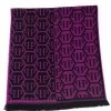 Philipp Plein Violet Wool Scarf