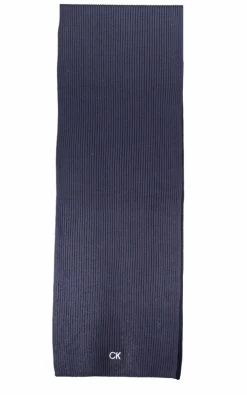 Calvin Klein Blue Cotton Scarf -Fashion Menswear Shop 8fc82e2b4fb2353f13881b6db31deb0b