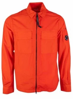 C.P. Company Red Over Shirt In Tech Fabric C.P. Company
