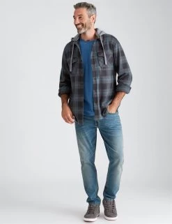 Rivers Hooded Polarfleece Shirt Charcoal/Black L -Fashion Menswear Shop 9012d04ecdc5a2b8306f3ab6a7599ee6