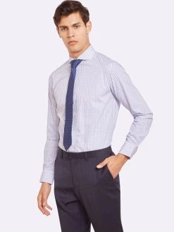 Oxford Men's Kensington Checked Shirt - Blue 9 Oxford Men's Kensington Checked Shirt - Blue -Fashion Menswear Shop 902fbd3112668e0719c733df4f4da4b5