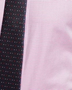 Oxford Men's Beckton Dobby Shirt - Pink -Fashion Menswear Shop 9108cc6422ecab12692dbfaf267bbb8c