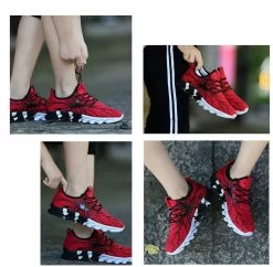 Beakey Mens Road Running Shoes Lightweight Sneakers For Men And Women-Red -Fashion Menswear Shop 9110b8537b39650f5dcecf880119bf45