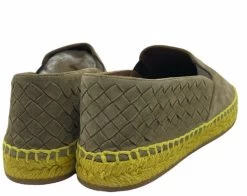 Bottega Veneta Men's Tan Suede Woven Slip On Shoe -Fashion Menswear Shop 91b184122531ecd391909153c4792964