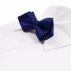 Boys Diamond Navy & Blue Crosses Patterned Cotton Bow Tie