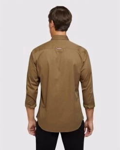 Oxford Men's Portland Regular Fit Casual Shirt - Taupe -Fashion Menswear Shop 92a06fa72994b7c2547dfeeb73537371