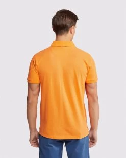 Oxford Men's Mark Pique Polo - Orange -Fashion Menswear Shop 93a1f4126fefcb2f47813631c690644f
