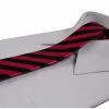 Mens Pink & Black Thick Striped 5Cm Skinny Neck Tie