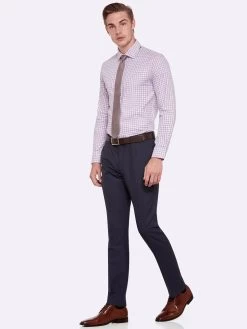 Oxford Men's Beckton Checked Shirt - Wine -Fashion Menswear Shop 94ae99bb4694071d6d47346793cbe56b