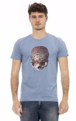 Trussardi Action Light-blue Cotton T-Shirt