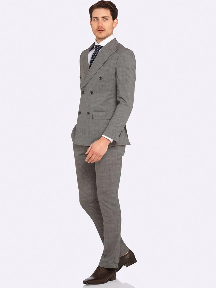 Oxford Men's D.B New Hopkins Wool Suit Jacket - Grey 6 Oxford Men's D.B New Hopkins Wool Suit Jacket - Grey - Image 6