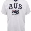 Men's Adults Jersey AUS T-Shirt Australia Day Flag Sports Tee Tops Souvenir Gift - White