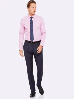 Oxford Men's Beckton Dobby Shirt - Magenta -Fashion Menswear Shop 9651770cfc85a65256bb058c755d9179