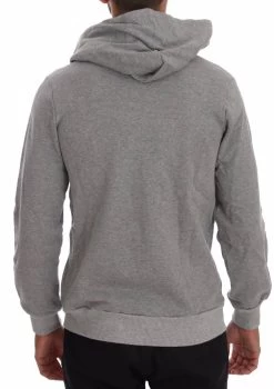 Daniele Alessandrini Gray Full Zipper Hodded Cotton Sweater -Fashion Menswear Shop 96774940463bba4cfef5e4fb5c99efea