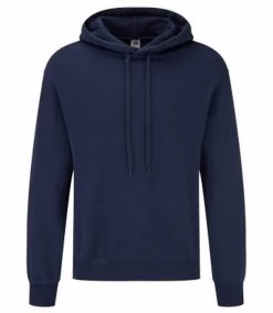 Fruit Of The Loom Adults Unisex No Pocket Hoodie (Navy) - PC3886