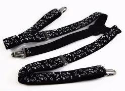 Mens Adjustable Black With White Music Notes Patterned Suspenders 10 Mens Adjustable Black With White Music Notes Patterned Suspenders -Fashion Menswear Shop 96aaf3e2ce7223a049b469dfaa9fb2a9